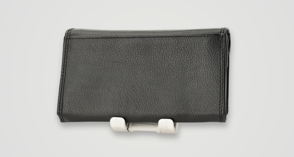 Classic Black Pebbled Leather Bifold Wallet