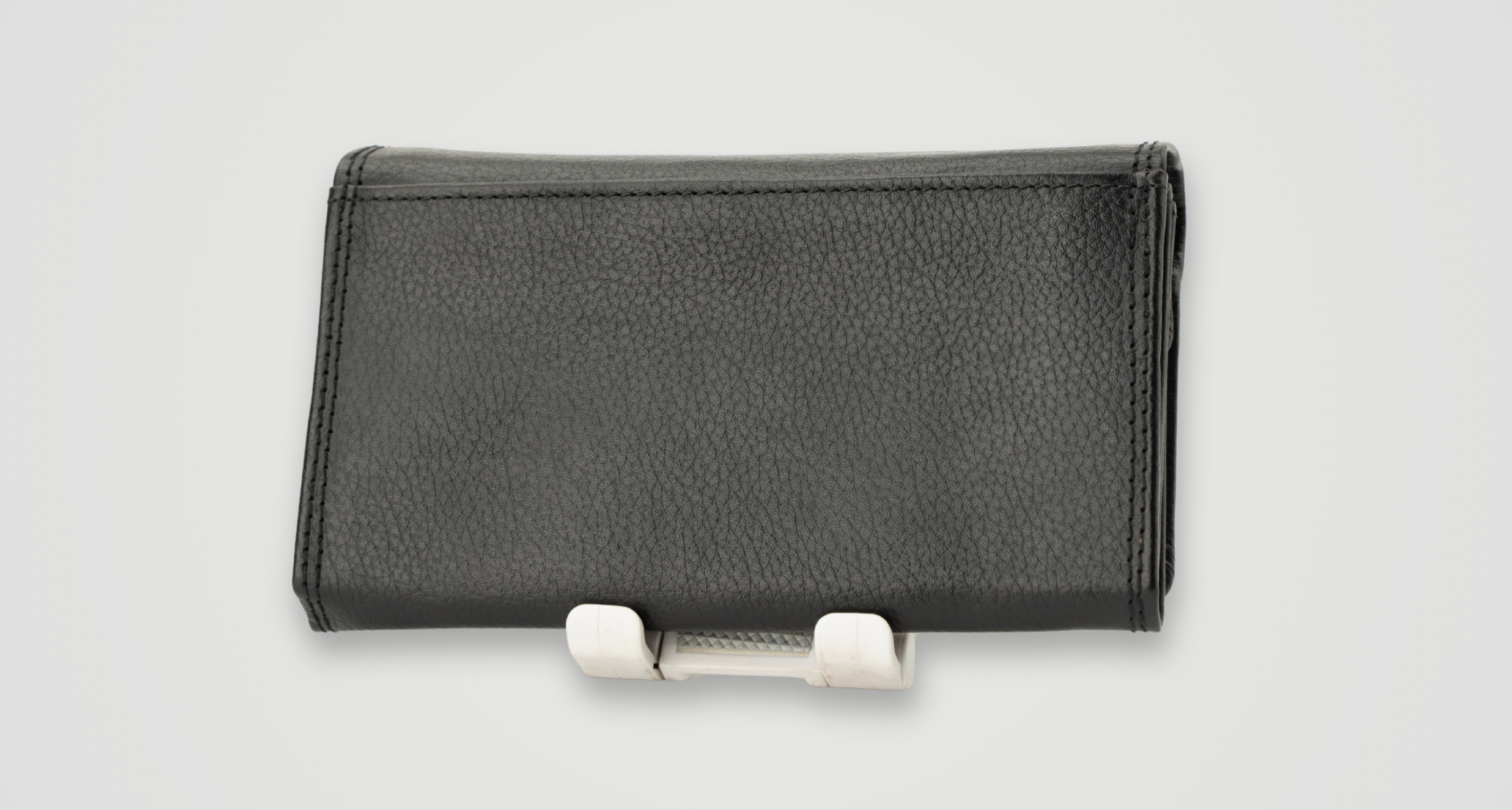 Classic Black Pebbled Leather Bifold Wallet