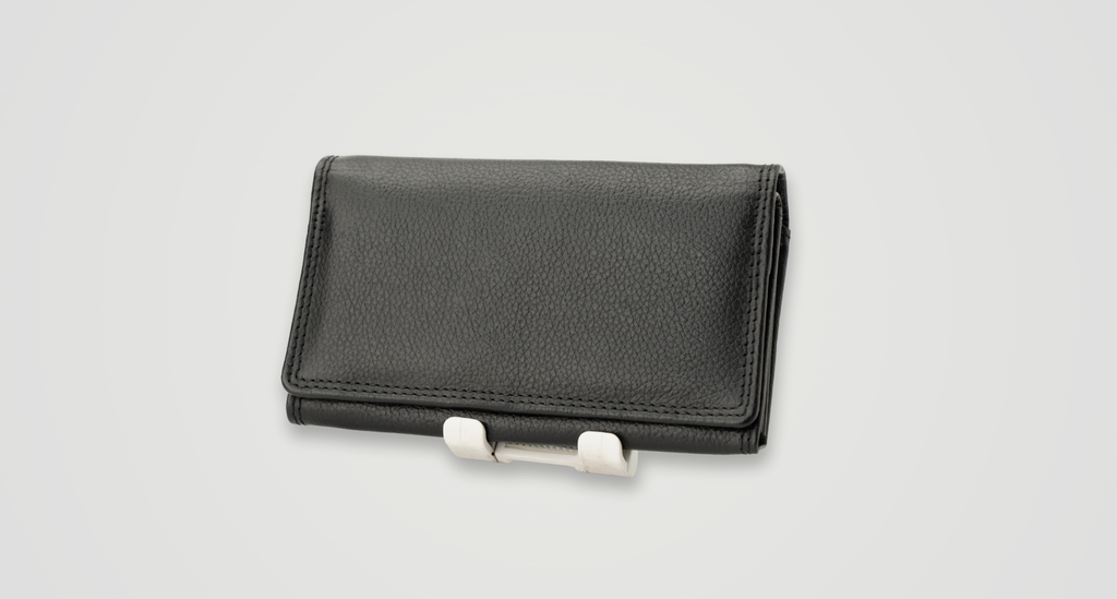 Classic Black Pebbled Leather Bifold Wallet