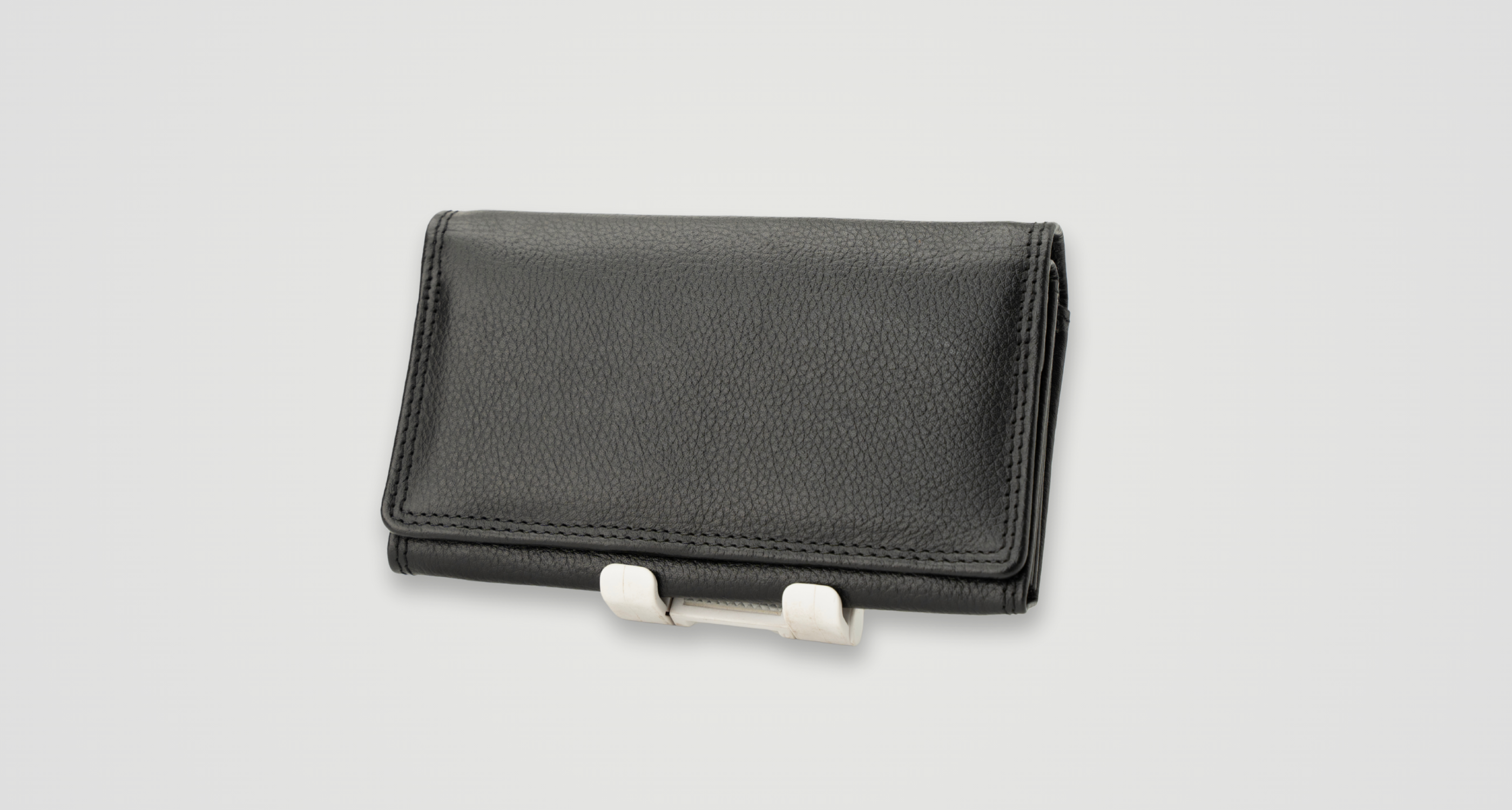 Classic Black Pebbled Leather Bifold Wallet
