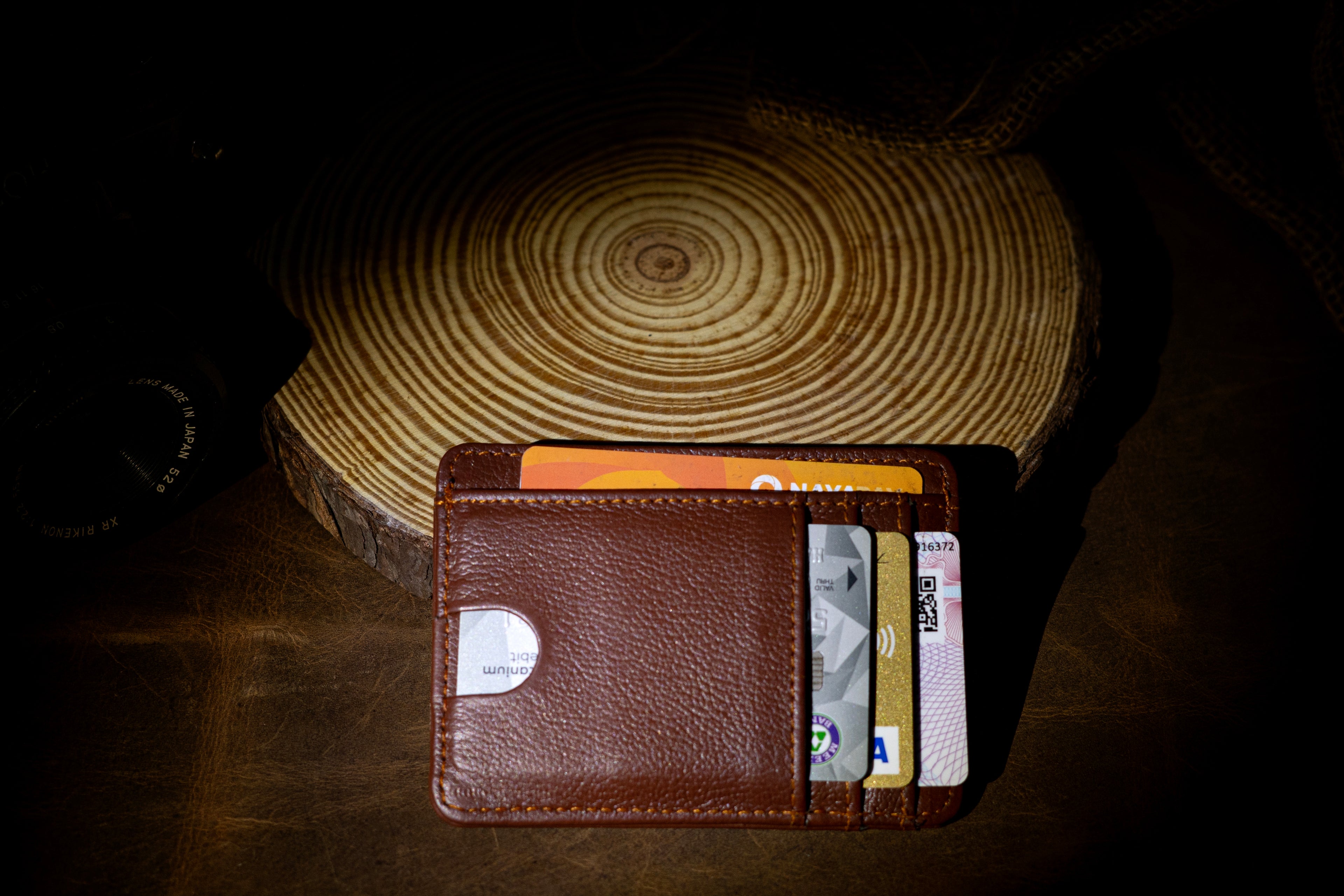 Maple Brown Card Holder
