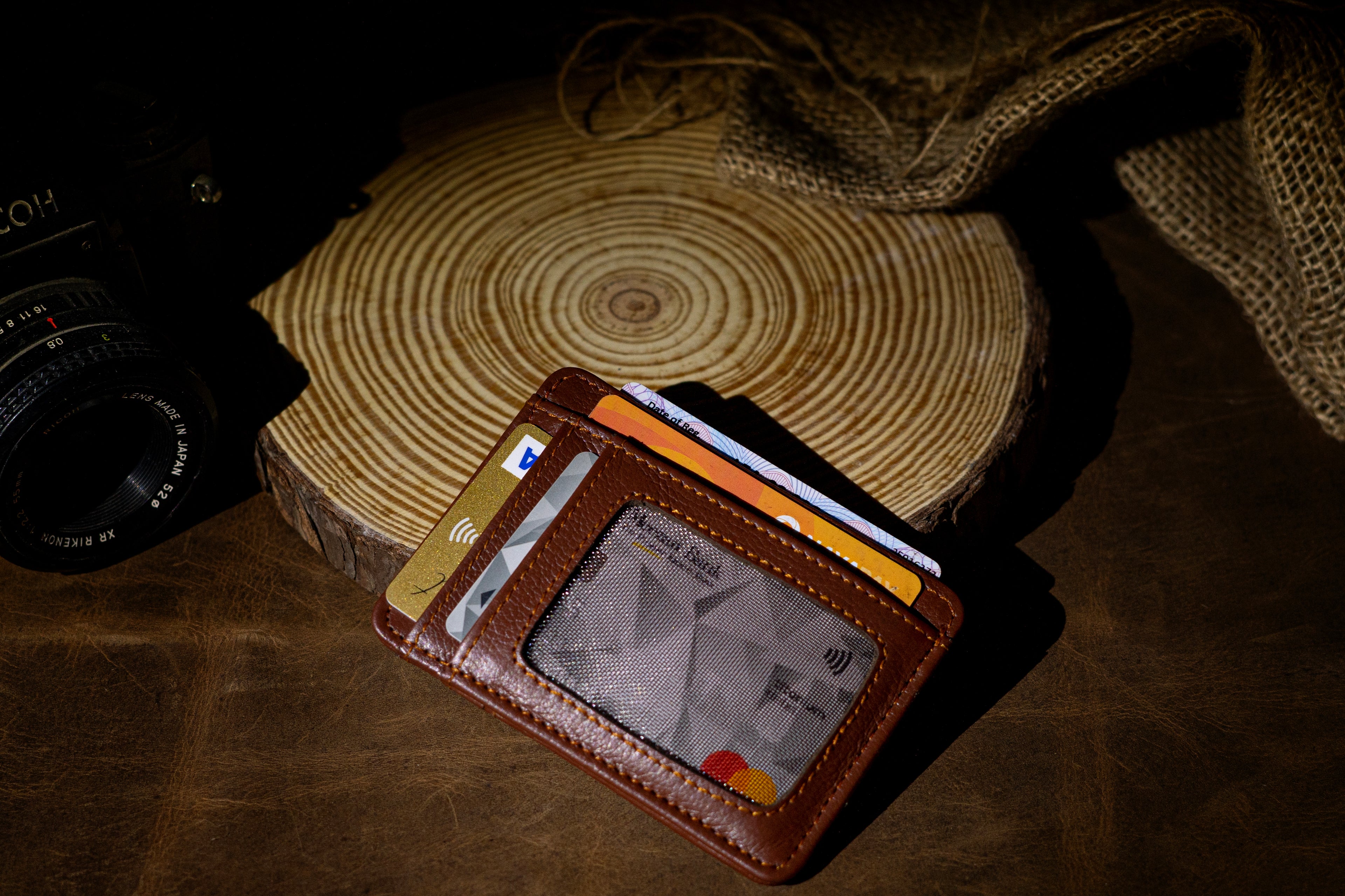 Maple Brown Card Holder